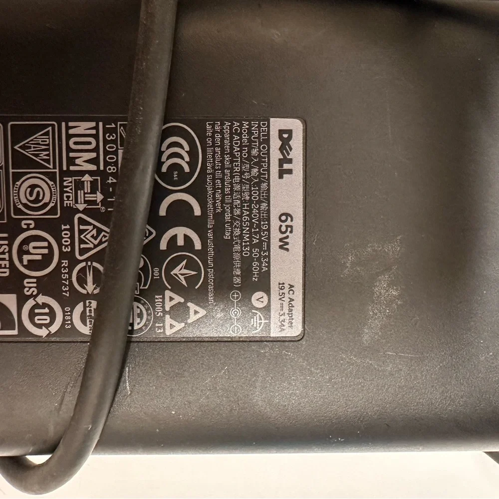 Dell laptop charger 65w ac adapter